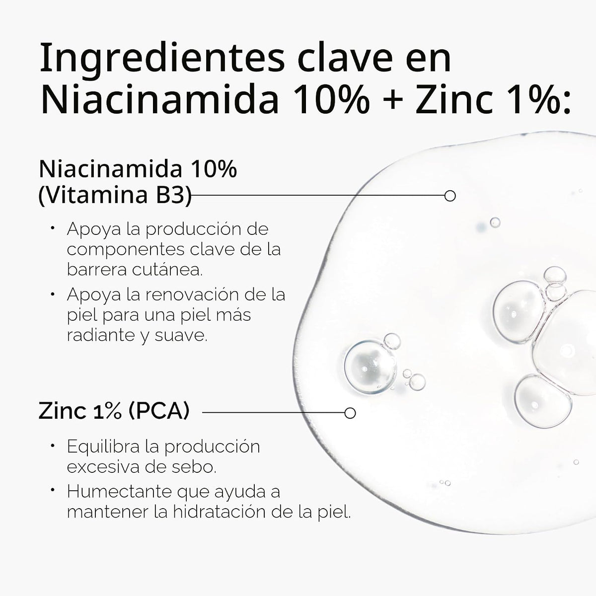 The Ordinary Niacinamida 10% + Zinc 1%, sérum suavizante para piele...