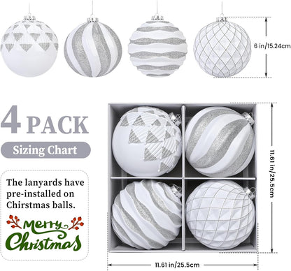 Alupssuc Bolas de Navidad grandes de 6 pulgadas\/5.906 in, 4 unidad...
