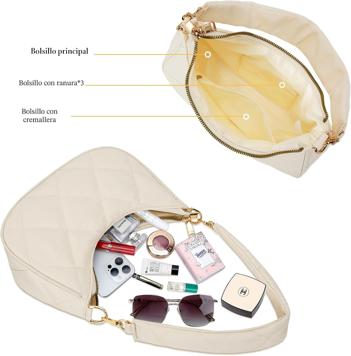 KKXIU Bolso de hombro para mujer, lindos bolsos y bolsos hobo | Bol...