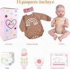 Muñeca bebé Aori Reborn, niña recién nacida dormida de 20 pulgadas...