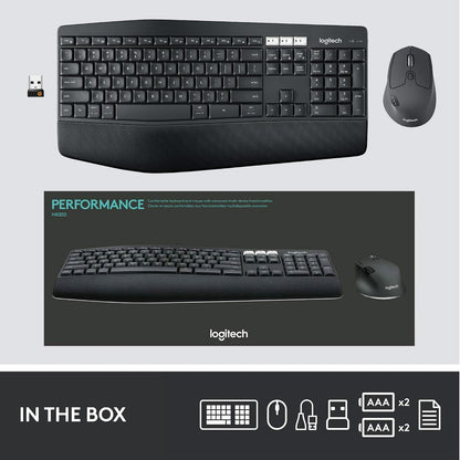 Combo de teclado y mouse inalámbricos Logitech MK850 Performance -...