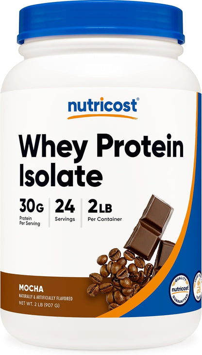 Nutricost Aislado de proteína de suero (Mocha) 2LBS