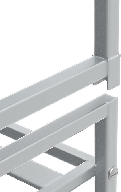 Simple Houseware Zapatero apilable con panel de metal de 3 niveles...