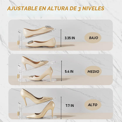 FENRUNXU Organizador de ranuras para zapatos para armario, organiza...