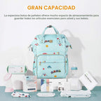 Mochila de pañales para mamá y papá, bolsa de cuidado del bebé, mat...