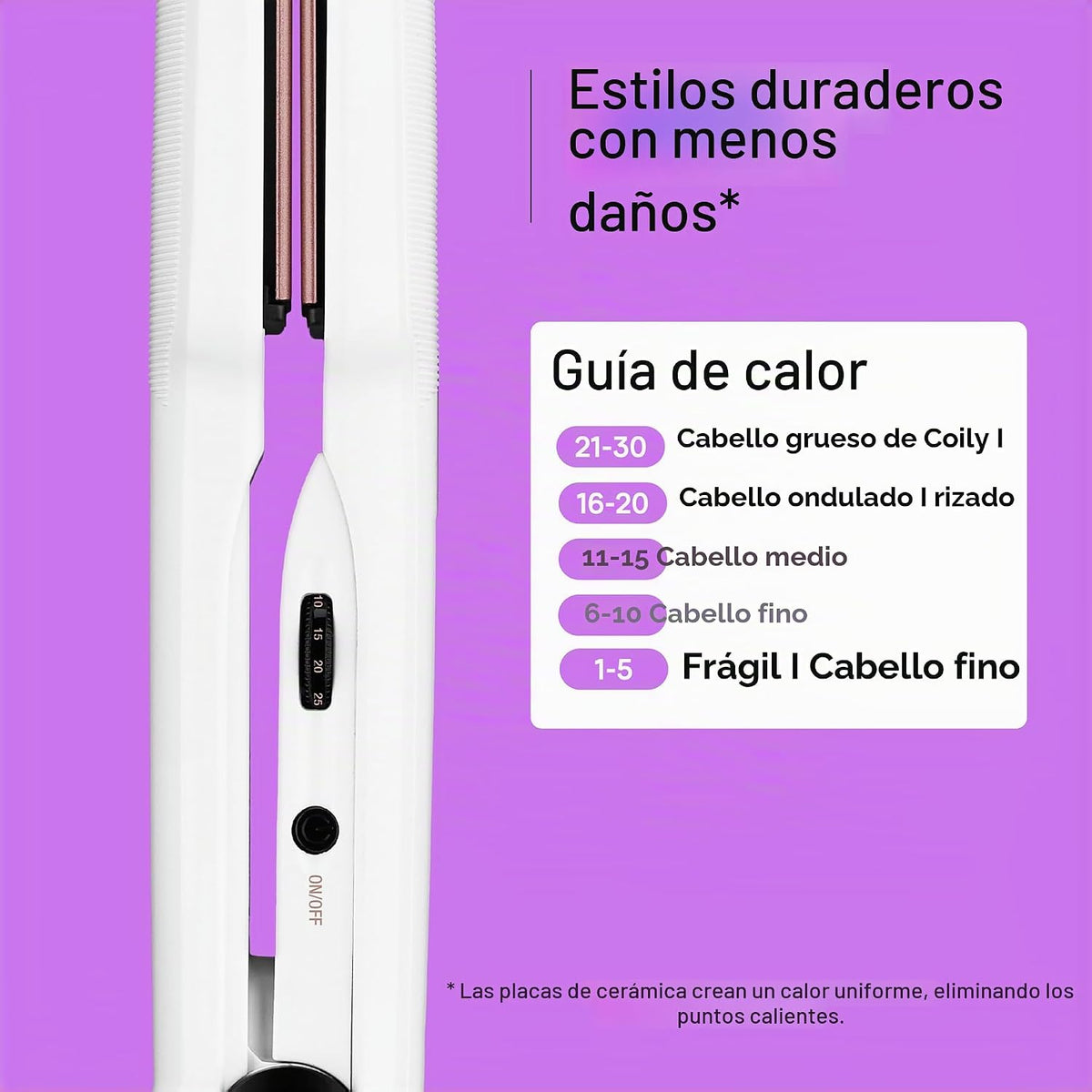 Conair - Plancha para el cabello, doble cerámica, platos extra anch...