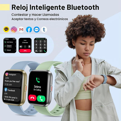 Quican Relojes inteligentes para hombres y mujeres, compatibles con...