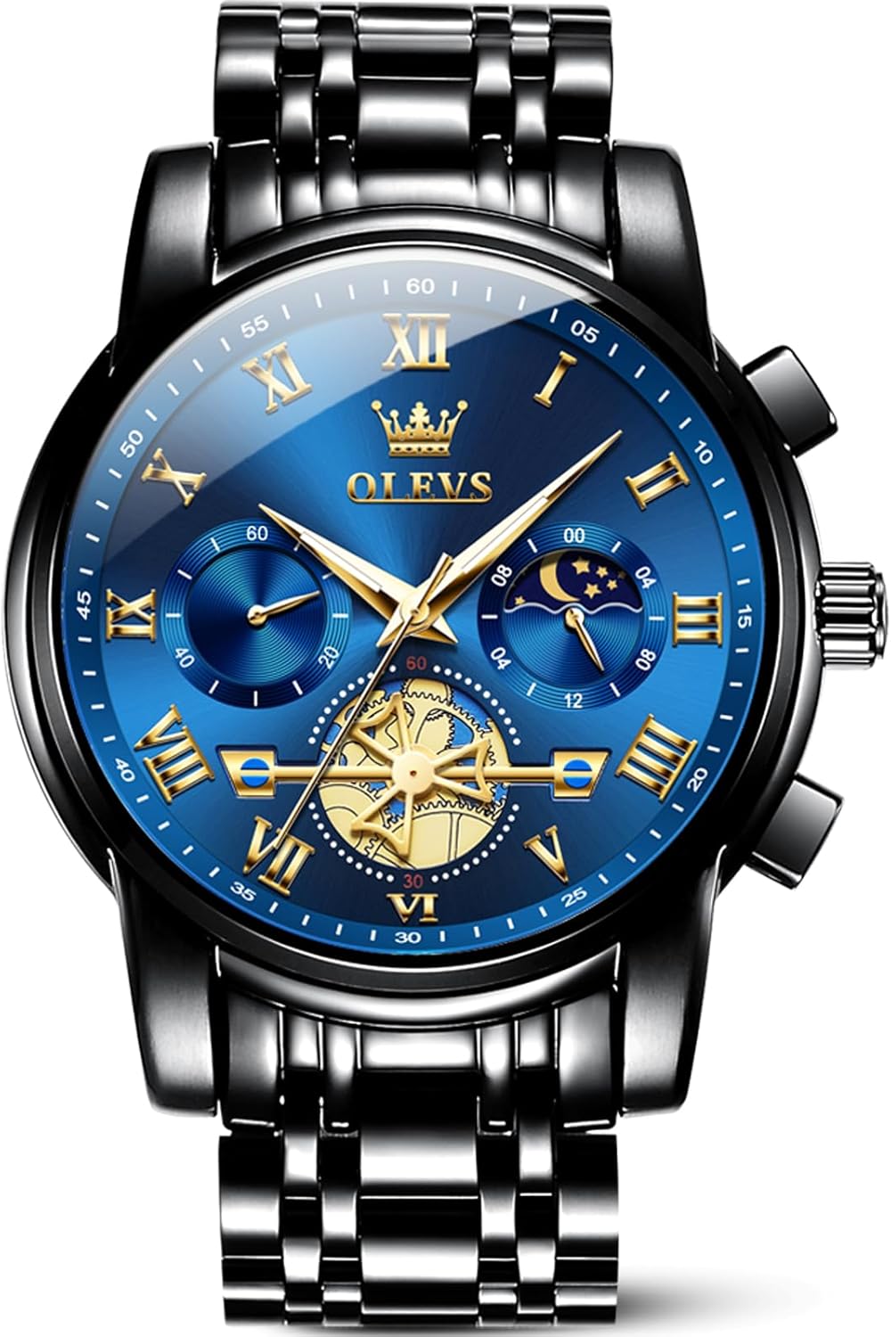 OLEVS Relojes para hombre, resistente al agua, de lujo, gran cara,...
