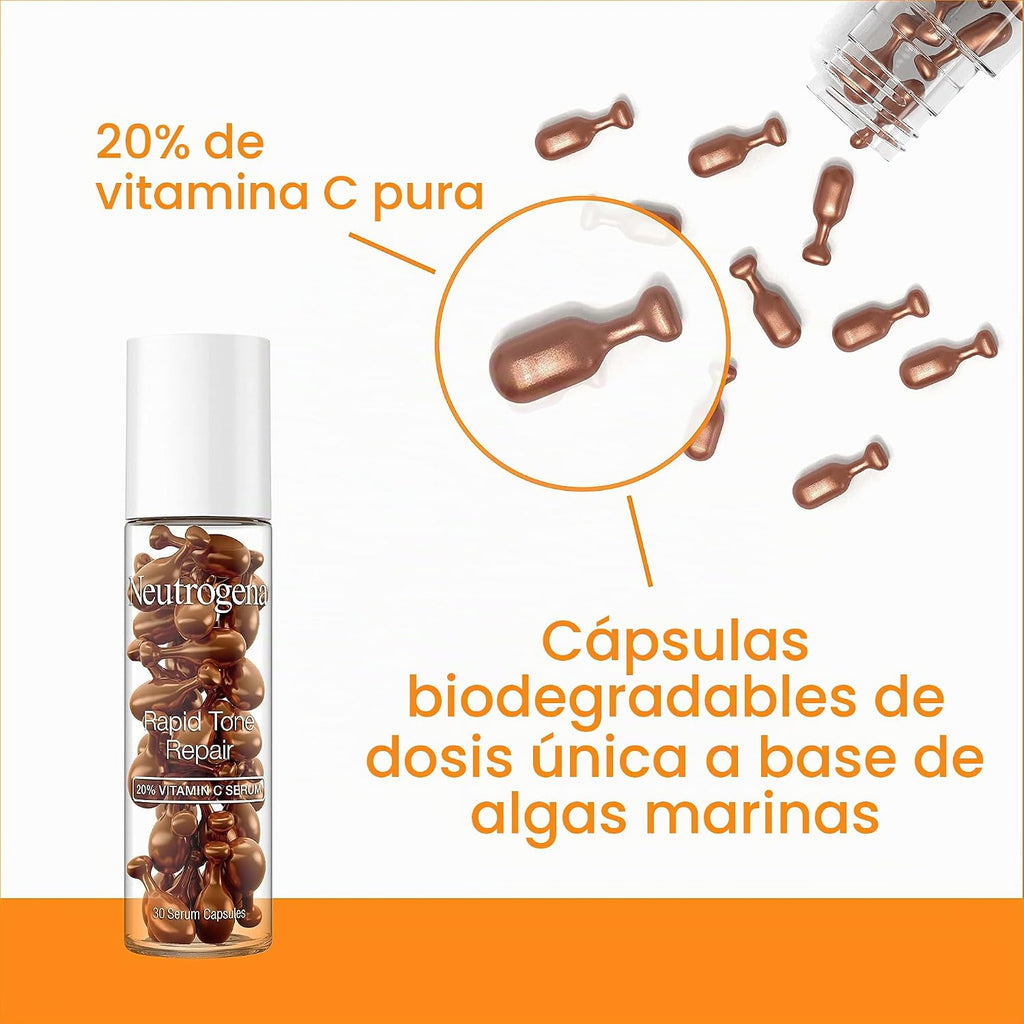 Neutrogena - Cápsulas de brillo de suero para renovación rápida del...