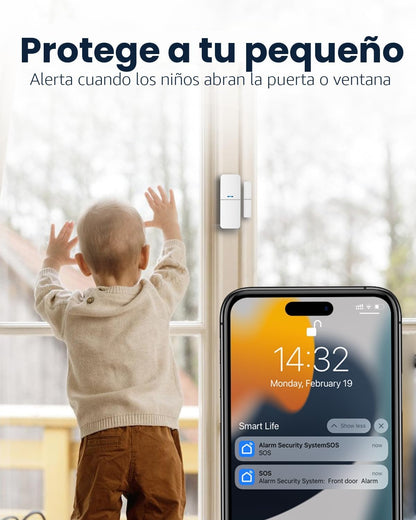 Sistema de seguridad para el hogar WiFi de 15 piezas, kit de alarma...