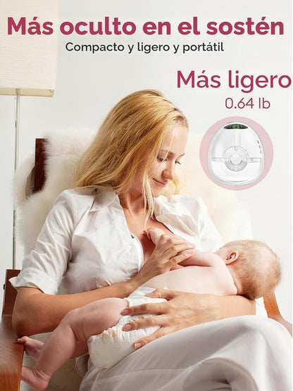 Lulia Extractor de leche manos libres, 4 modos y 9 niveles de extra...