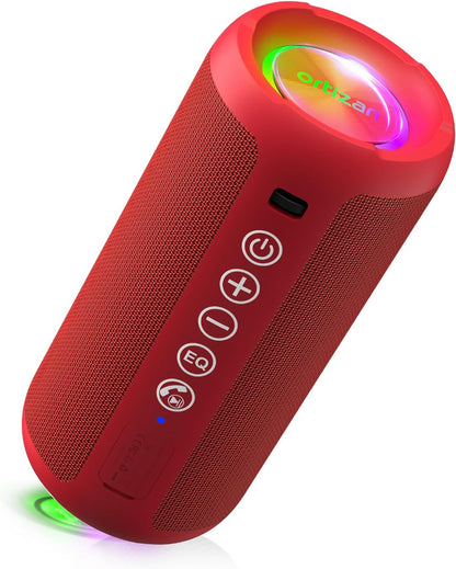 Ortizan Altavoz Bluetooth portátil, impermeable IPX7, inalámbrico,...