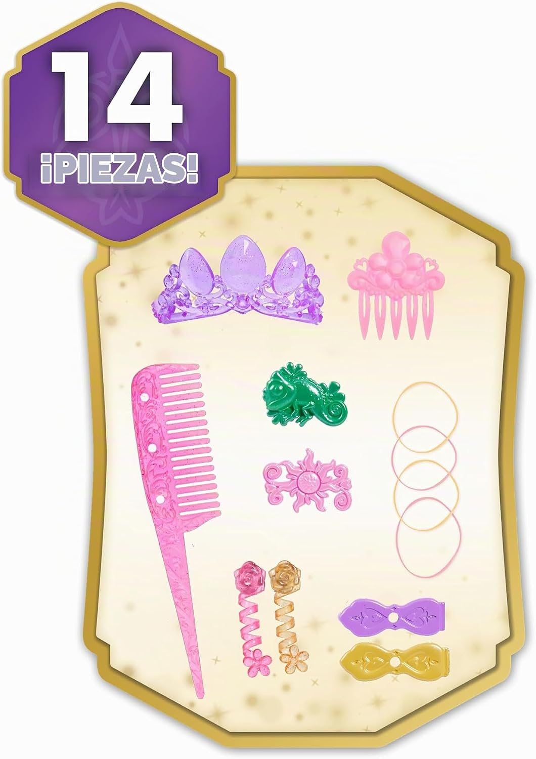 Disney Cabeza de peinado Princess Rapunzel | 14 piezas, juego de si...