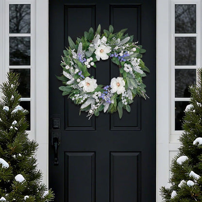 Coronas de invierno para puerta delantera, corona de Navidad e invi...