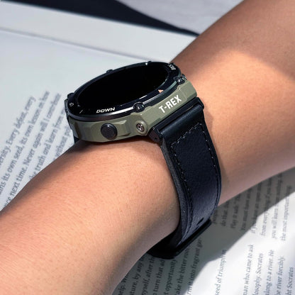 SMITHA Correa de reloj de cuero genuino compatible con Amazfit T-Re...