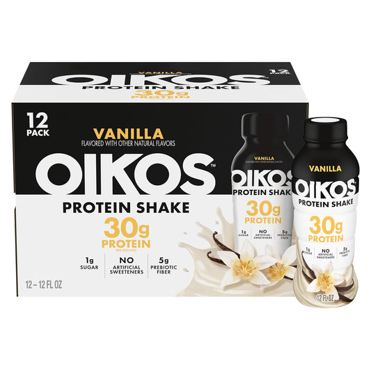 Oikos Batido de proteínas, vainilla, 1.06 oz de proteína, 12 onzas...