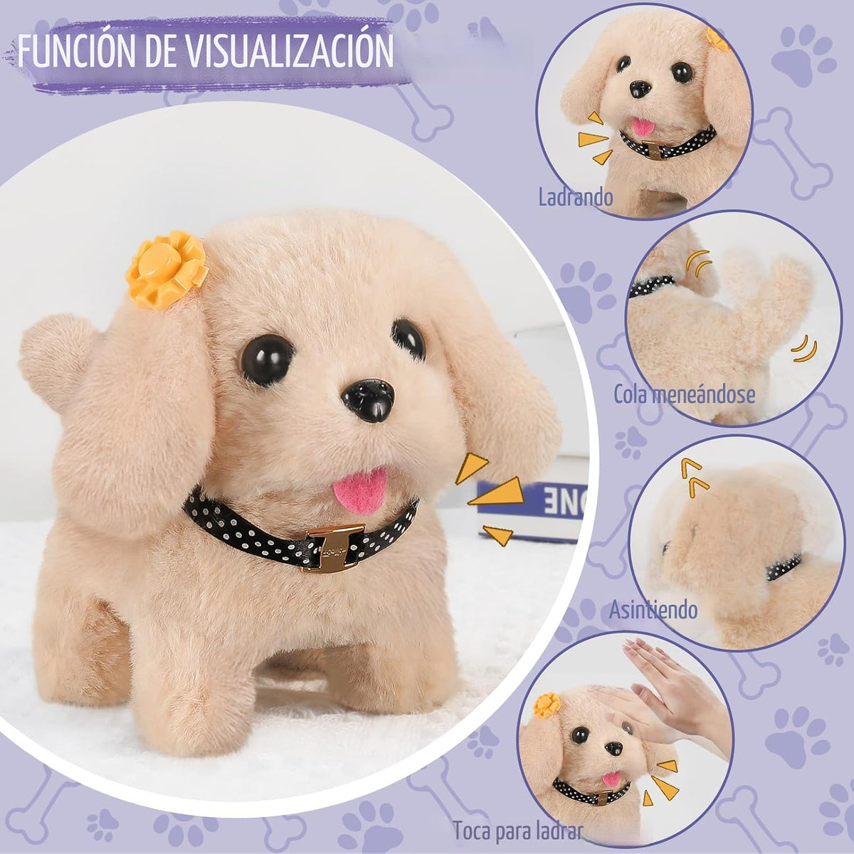 16 piezas de juguetes para perros robot para niñas, juguetes para n...