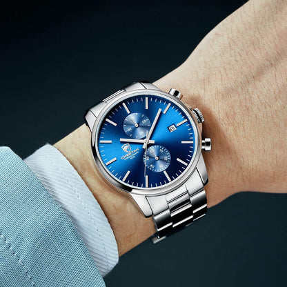 GOLDEN HOUR Fashion Business - Relojes para hombre con cronógrafo,...