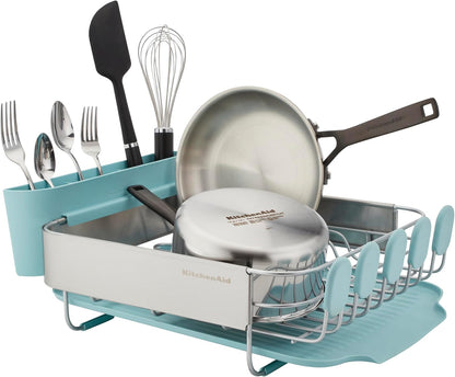 KitchenAid Escurridor de platos compacto que ahorra espacio, resist...