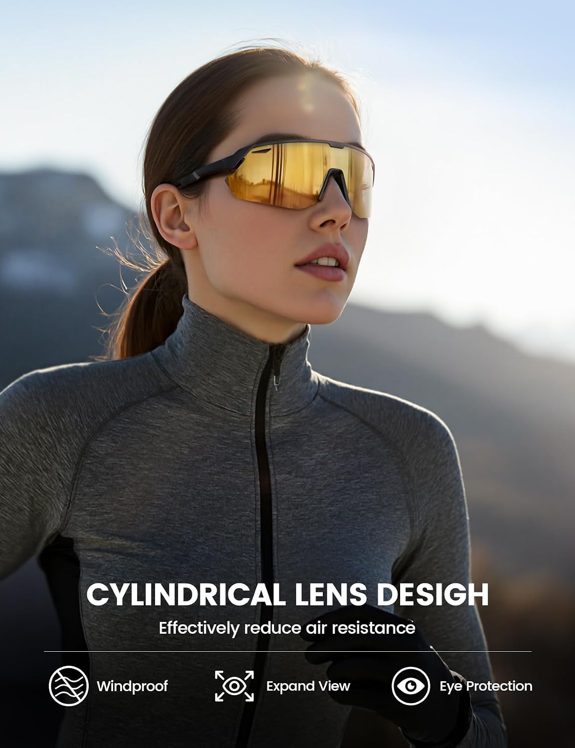 Lamicall Gafas de sol deportivas polarizadas de 0.85 oz para hombre...