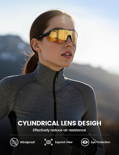Lamicall Gafas de sol deportivas polarizadas de 0.85 oz para hombre...
