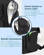 Mancro Mochila para pañales, bolsa multifuncional para pañales con...
