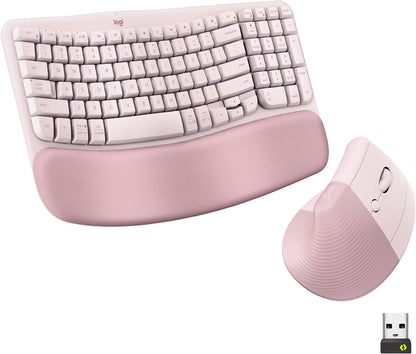 Ratón inalámbrico ergonómico vertical Logitech Lift - Rosa | Conéct...