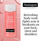 Neutrogena Body Clear Pink Pomelo Gel de baño para acné, 3 x 8.5 on...