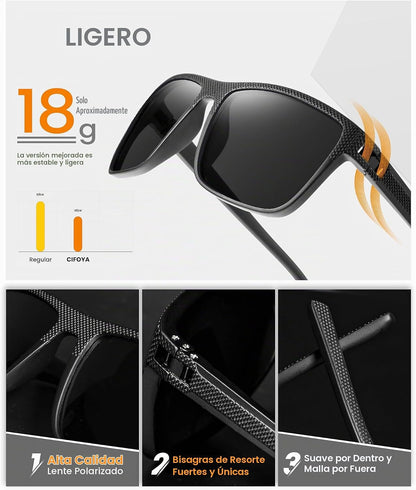 CIFOYA Gafas de sol polarizadas para hombre - Gafas de sol clásicas...