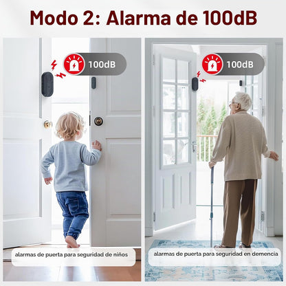 Sanjie Alarmas de puerta cuando se abre, sensores de alarma de vent...