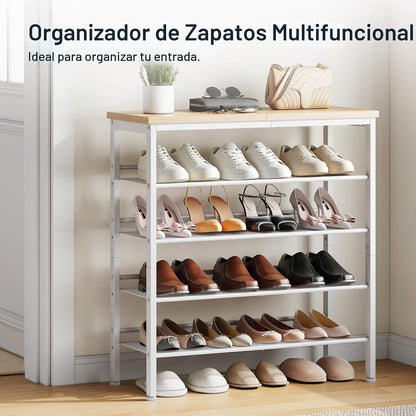 HOOBRO Zapatero para entrada, organizador de zapatos de 5 niveles c...