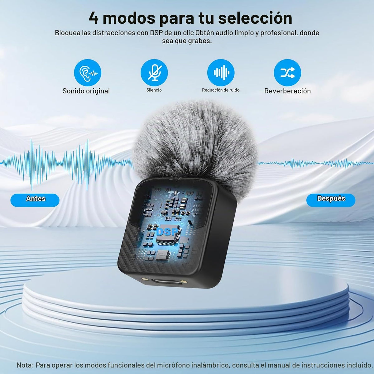 YUANRAN Mini micrófono de solapa inalámbrico para iPhone\/Android\/...
