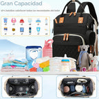 SHITIESHOU Bolsa de pañales mochila para bebé, bolsa de pañales par...