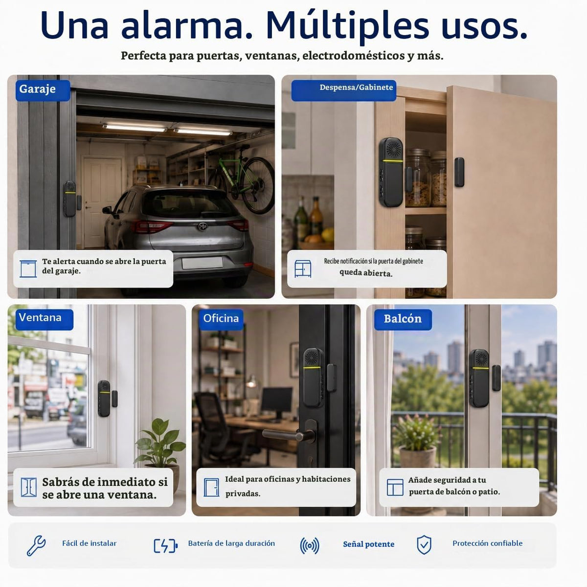 Alarma de puerta, alarma SanJie para puerta izquierda abierta para...