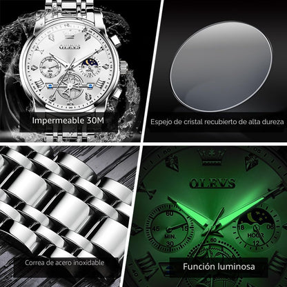 OLEVS Relojes para hombre, resistente al agua, de lujo, gran cara,...
