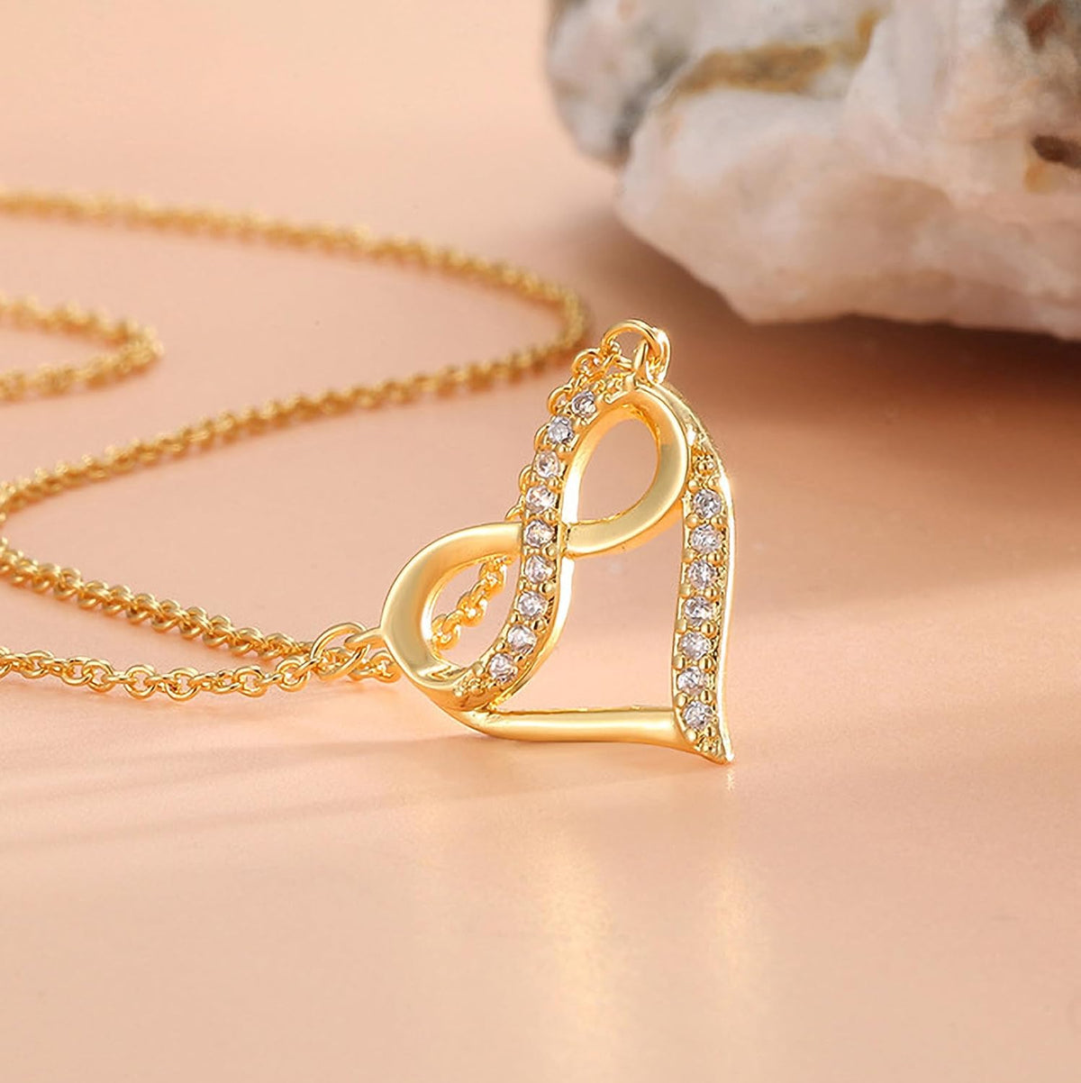LOVECOM Collar de plata de ley S925 con corazón para mujer, delicad...