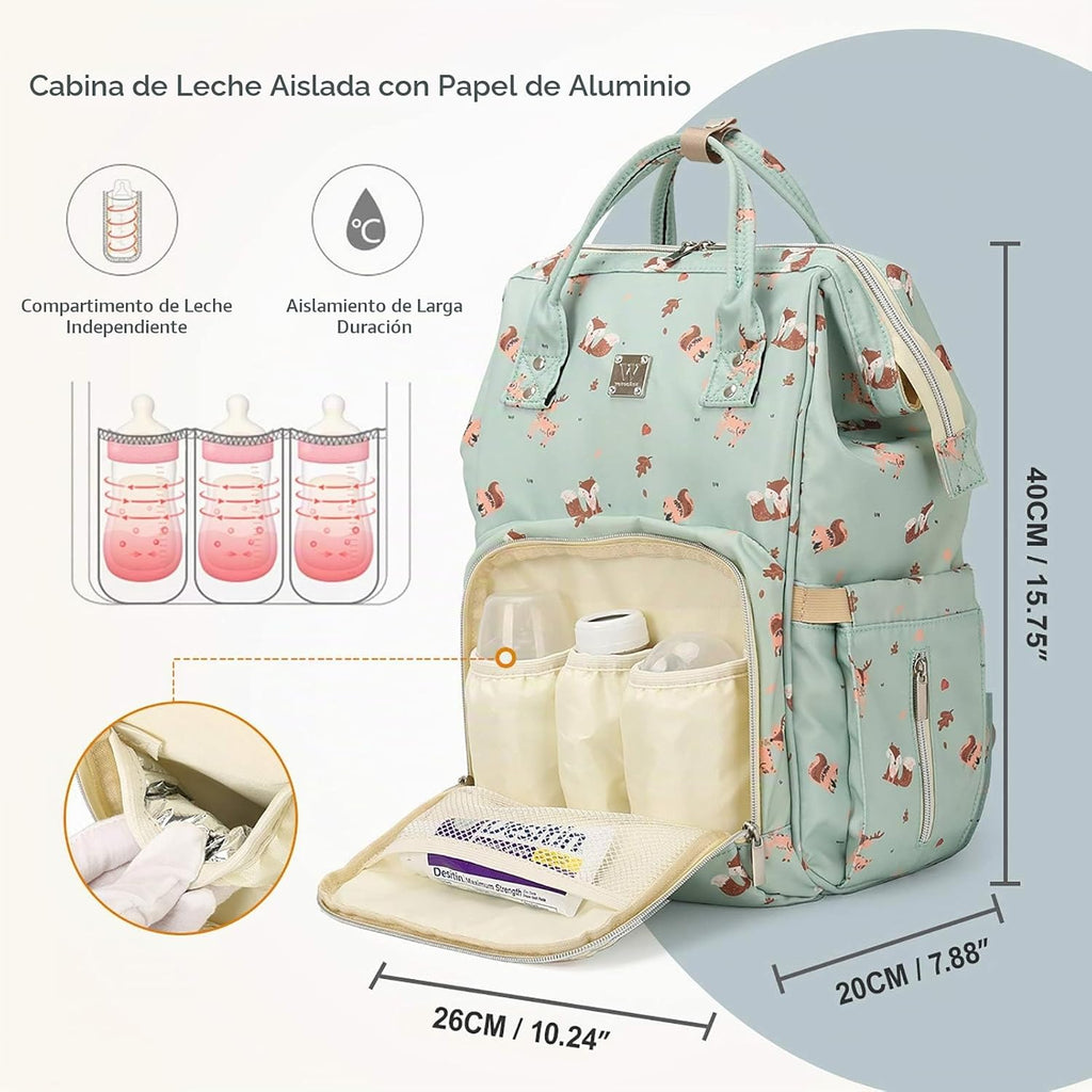 Mochilas de pañales para mamá papá bolsa de cuidado del bebé matern...