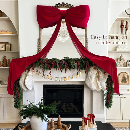 Decoraciones navideñas: lazos gigantes de 6 pies para decoración de...