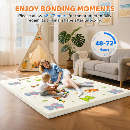 Omzer Alfombra de juego para bebé para piso, espuma de 1.3 pulgadas...