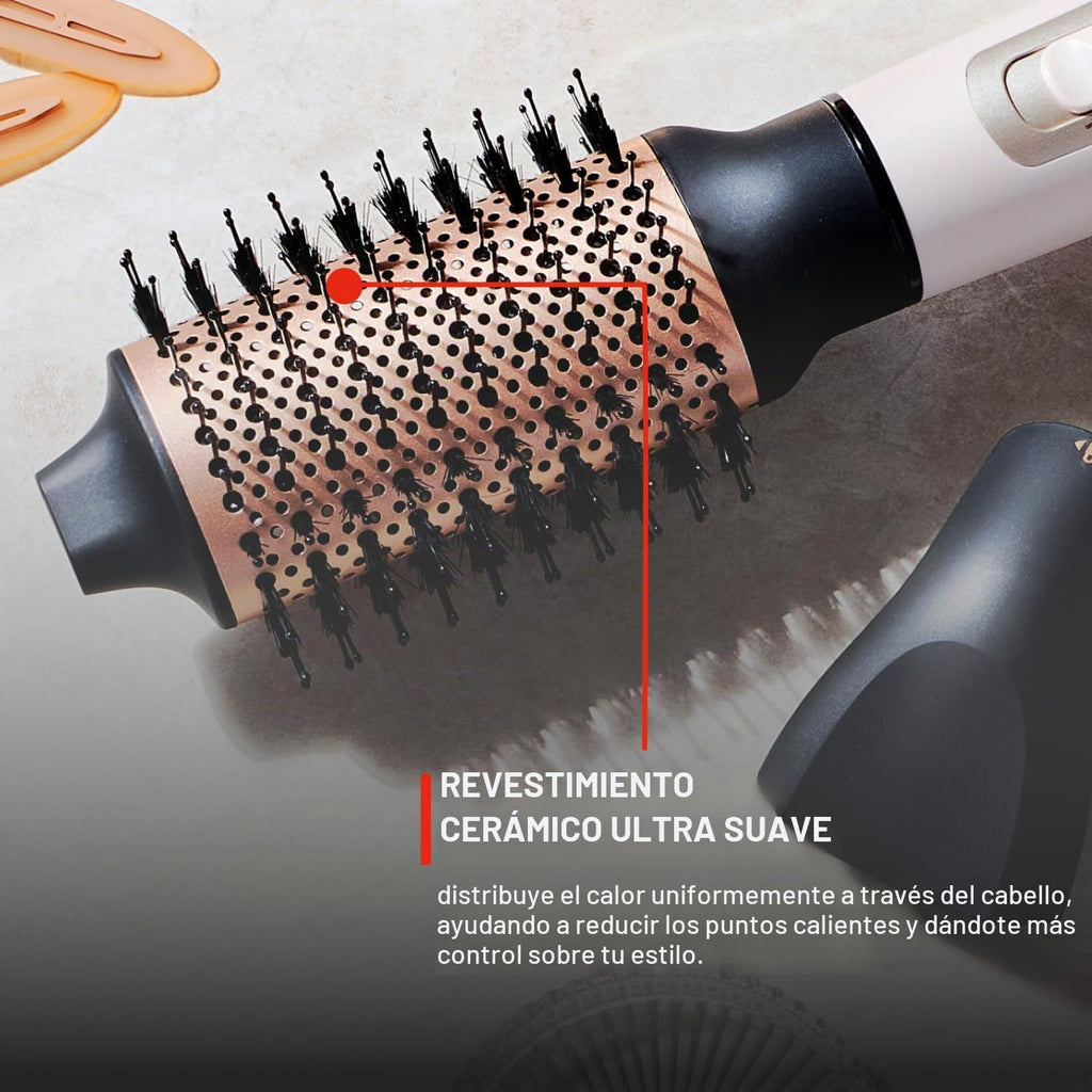 Remington Shine Therapy - Cepillo secador de pelo ovalado de 2.4 pu...