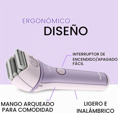 Panasonic Recortadora de bikini para mujer, maquinilla de afeitar e...
