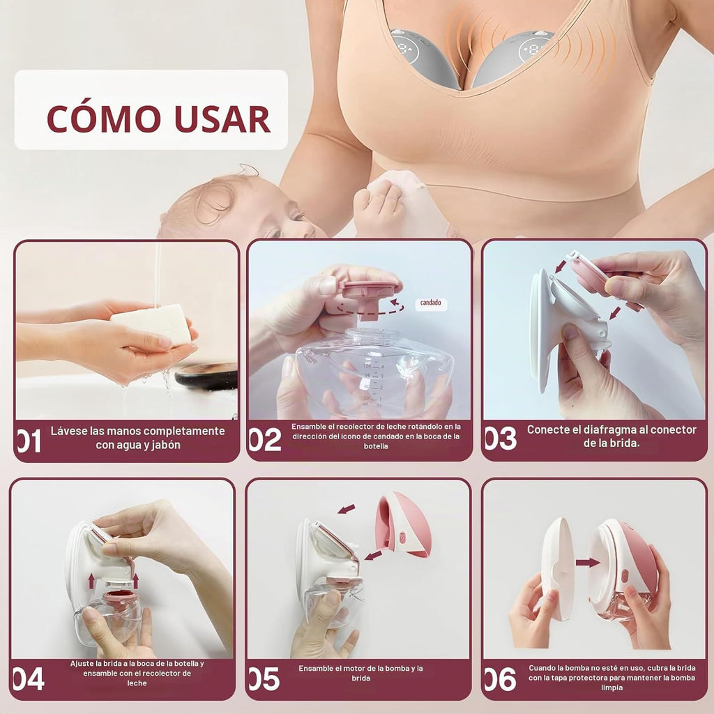 1 brida de doble sellado de 0.827 in compatible con Momcozy flujo m...