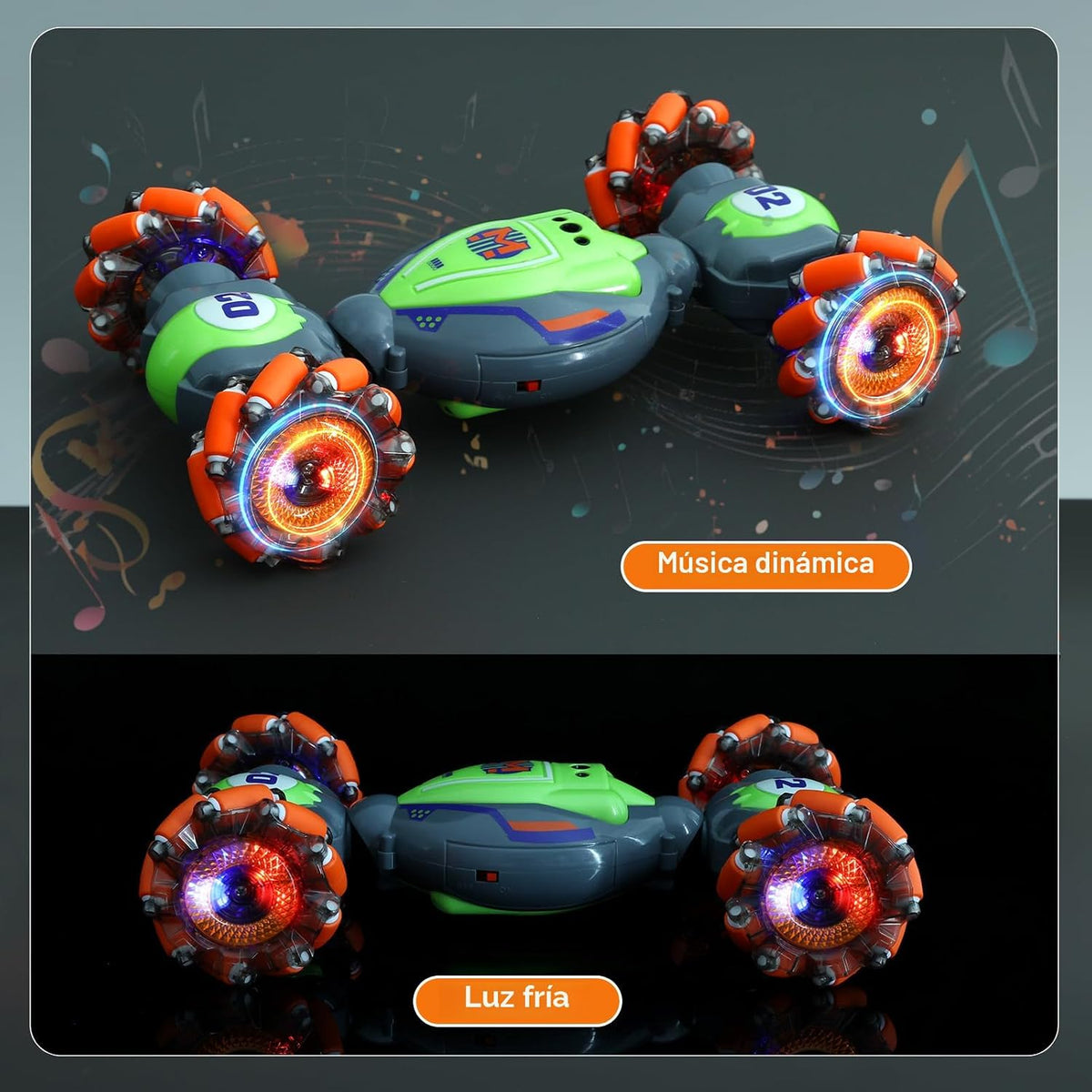 QXHOL Coche de acrobacias RC con detección de gestos, juguetes de c...