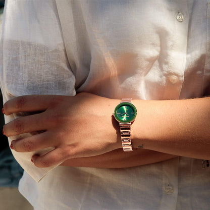Anne Klein Reloj de pulsera con esfera de diamante genuino para mujer