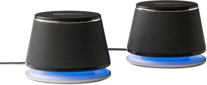 Amazon Basics Altavoces estéreo 2.0 para PC o portátil con control...