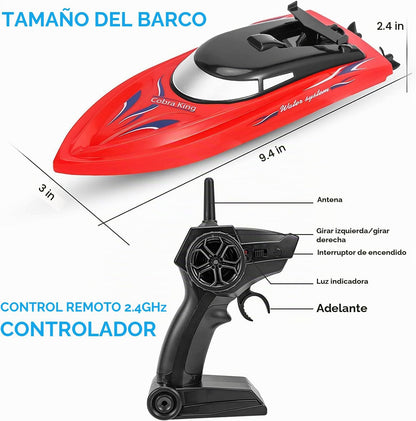 Paquete de 2 botes a control remoto, barcos de control remoto para...
