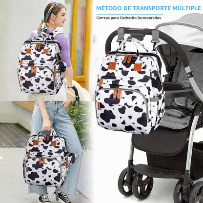 KABAQOO Mochila para pañales con estación de cambio desmontable, bo...