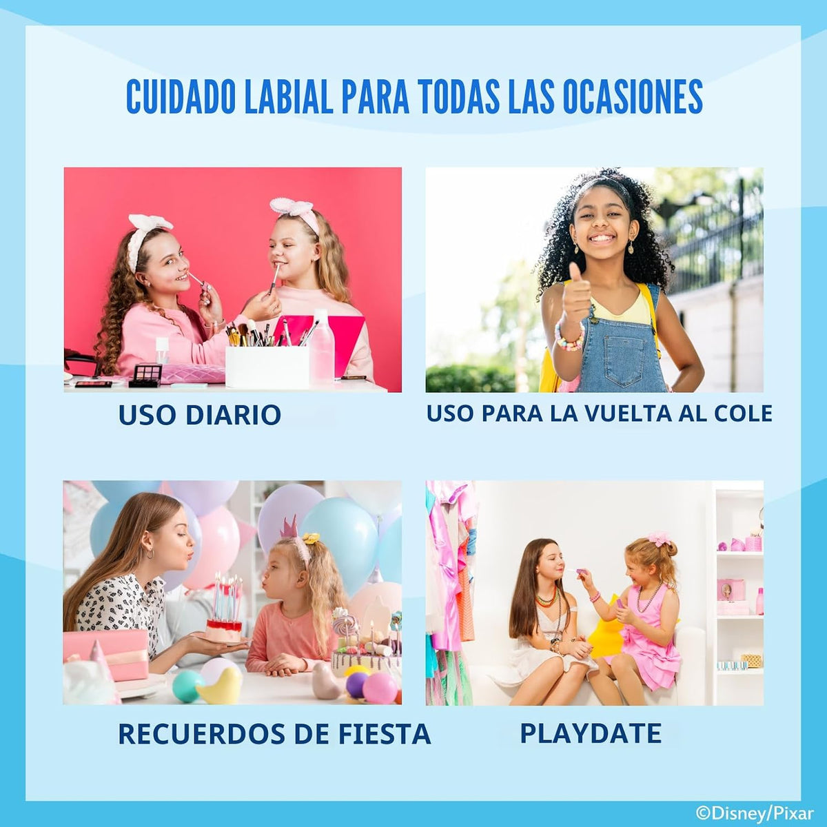 Toy Story - Juego de bálsamo labial, 10 piezas con adornos 3D extra...