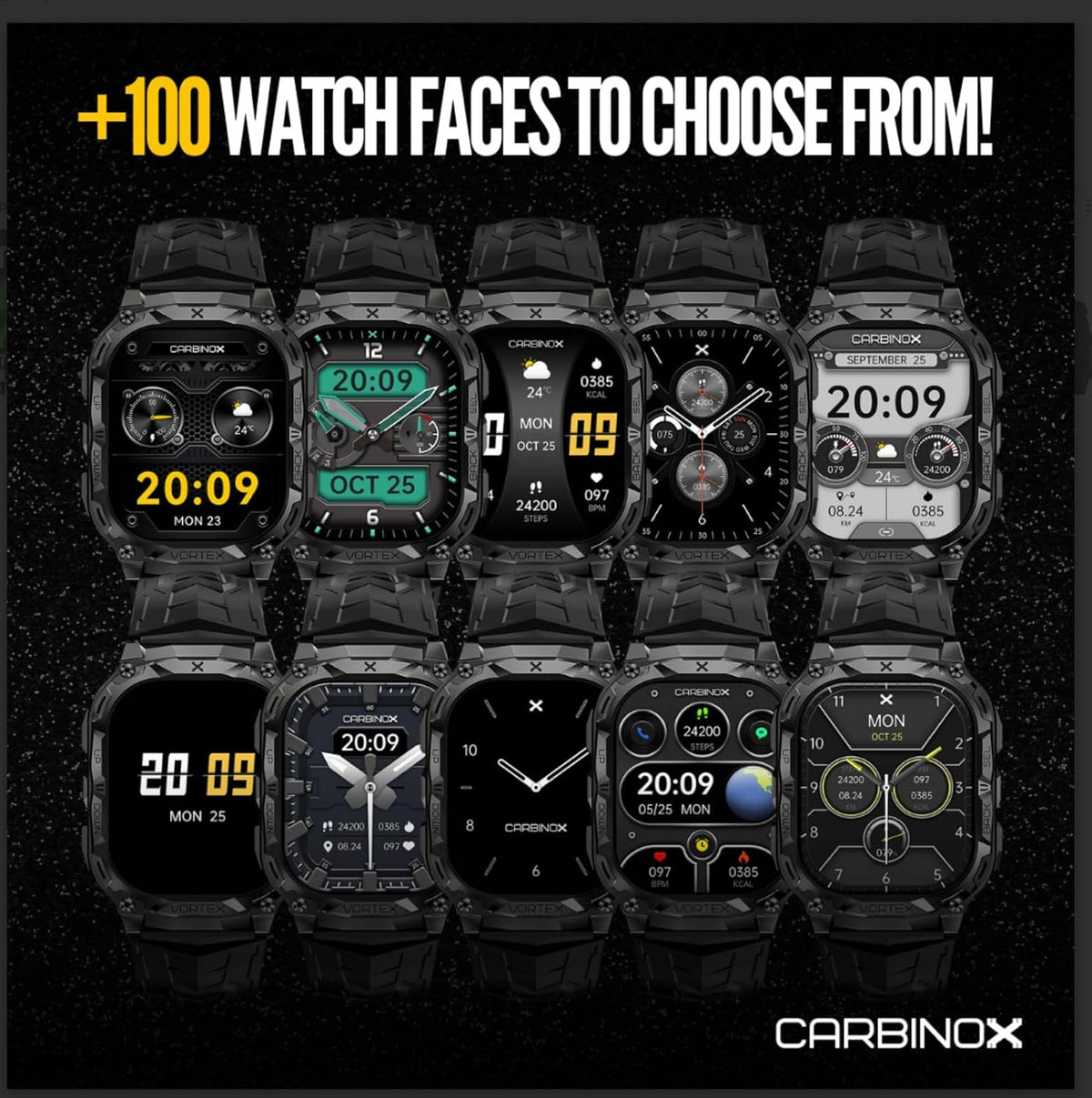 CARBINOX Reloj Inteligente Vortex (Contestar\/Hacer Llamadas), Rast...
