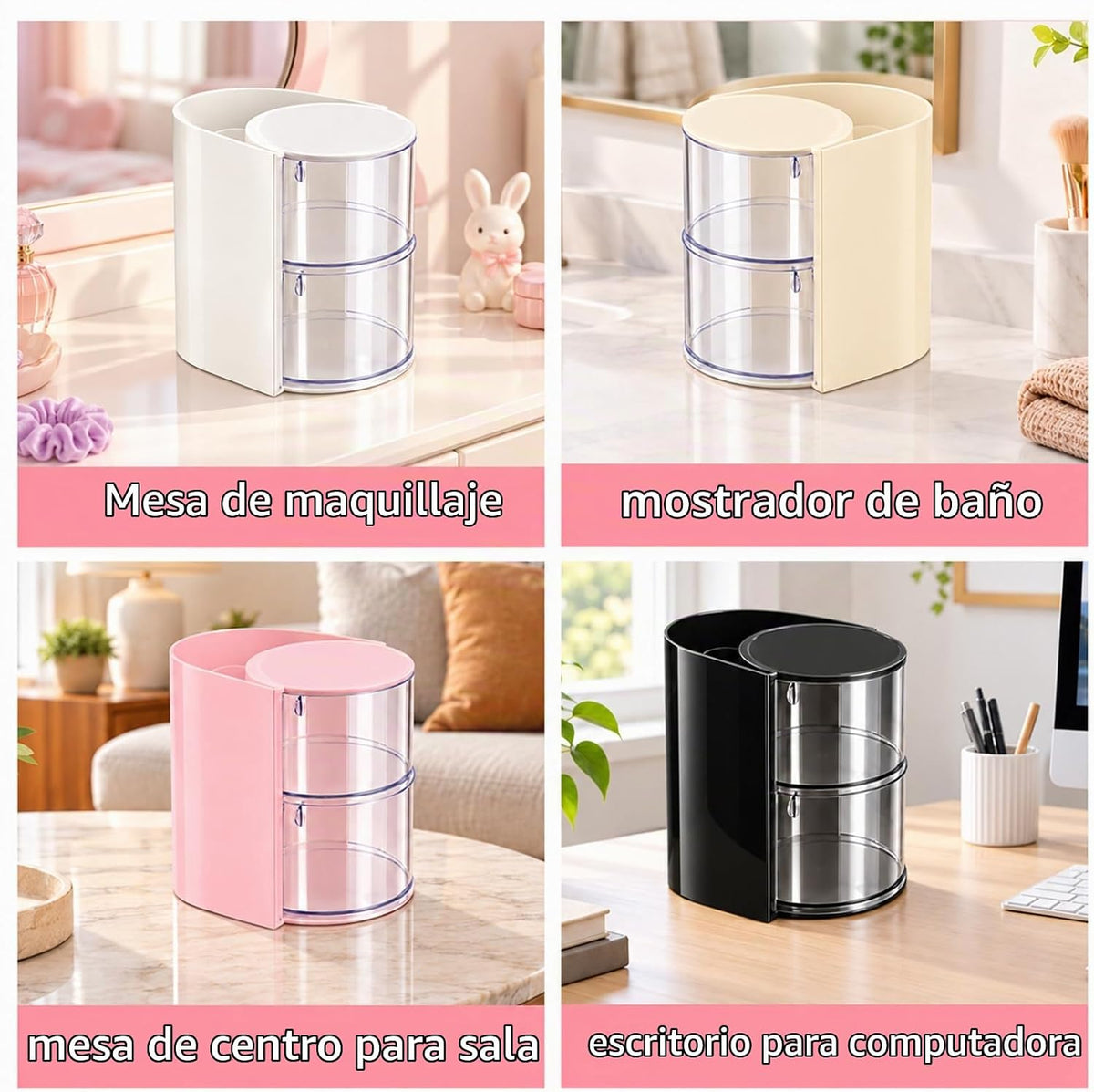 Luscinia Organizador de accesorios para el cabello con soporte para...